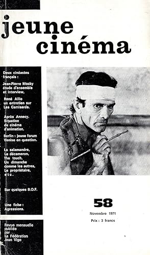 Image du vendeur pour Jeune Cinma n 58 novembre 1971 mis en vente par PRISCA