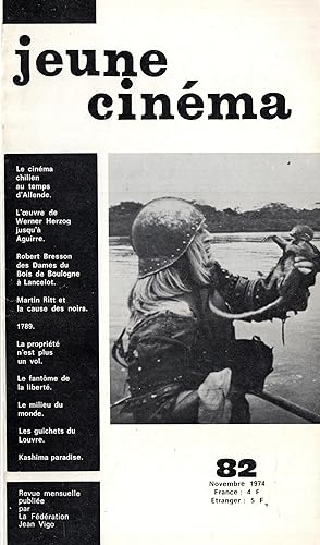 Image du vendeur pour Jeune Cinma n 82 novembre 1974 mis en vente par PRISCA
