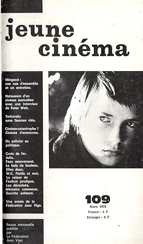 Image du vendeur pour Jeune Cinma n 109 mars 1978 mis en vente par PRISCA