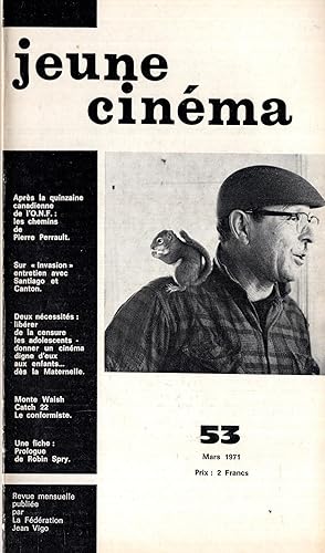 Bild des Verkufers fr Jeune Cinma n 53 mars 1971 zum Verkauf von PRISCA