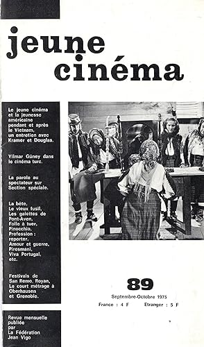 Image du vendeur pour Jeune Cinma n 89 9 Octobre 1975 mis en vente par PRISCA