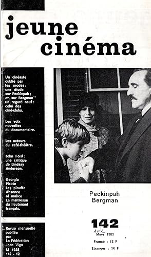 Bild des Verkufers fr Jeune Cinma n 142 avril 1982 zum Verkauf von PRISCA