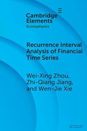Imagen del vendedor de Recurrence Interval Analysis of Financial Time Series a la venta por GreatBookPrices