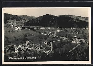 Ansichtskarte Oberwangen-Dussnang, Totalansicht von einem Berg aus