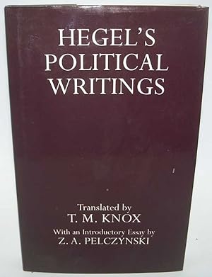Seller image for Hegel's Political Writings for sale by Easy Chair Books
