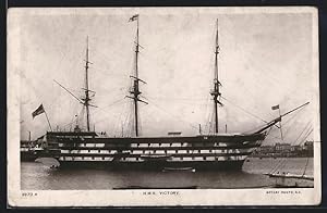 Postcard H. M. S. Victory im Hafen