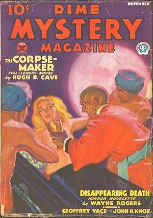 Dime Mystery 1933 November. Blonde in Coffin Cover.