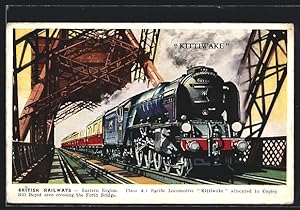 Postcard Englische Eisenbahn, Eastern Region Class A1 Pacific Locomotive Kittiwake