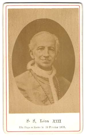 Fotografie unbekannter Fotograf und Ort, Portrait Papst Leo XIII, S. S. Leon XIII, 1878