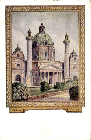 Künstler Ansichtskarte / Postkarte Wien 4 Wieden, 10. Deutsches Sängerbundfest 1928, Karlskirche