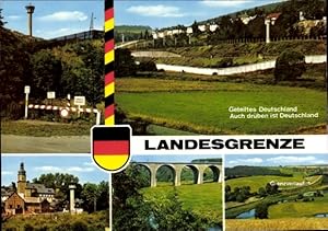 Ansichtskarte / Postkarte Landesgrenze, Zonengrenze im Saaletal