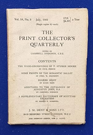 The Print Collector's Quarterly. Vol 18 No. 3, July 1931.