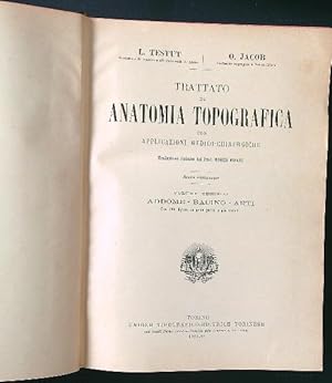 Imagen del vendedor de Trattato di anatomia topografica. 2 Volumi a la venta por Miliardi di Parole