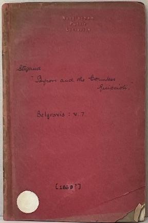 Seller image for BYRON AND THE COUNTESS GUICCIOLI. for sale by Alex Alec-Smith ABA ILAB PBFA