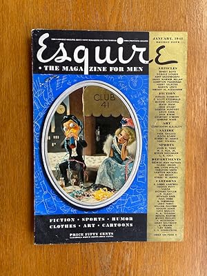 Seller image for Esquire: The Magazine for Men January 1941: The Eighty-Yard Run, Squire Dinwiddy, On the Trail of Pat Hobby for sale by Scene of the Crime, ABAC, IOBA