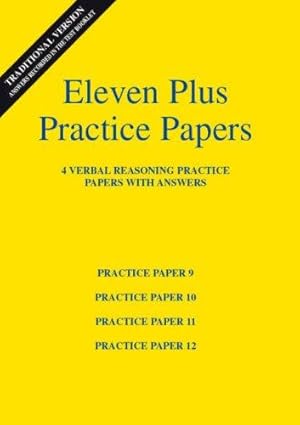 Bild des Verkufers fr Eleven Plus Verbal Reasoning Practice Papers 9 to 12 zum Verkauf von WeBuyBooks