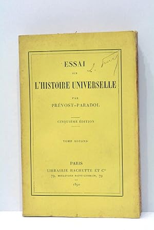 Bild des Verkufers fr Essai sur l'histoire universelle. zum Verkauf von ltimo Captulo S.L.