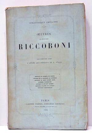 Bild des Verkufers fr OEUVRES DE madame Riccoboni. zum Verkauf von ltimo Captulo S.L.