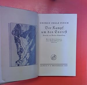 Bild des Verkufers fr Der Kampf um den Everest. Deutsch von Walter Schmidkunz. zum Verkauf von biblion2