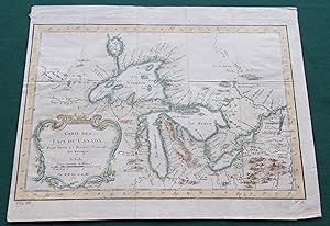 Carte des Lacs du Canada pour Servir a l'Histoire Generale de Voyages