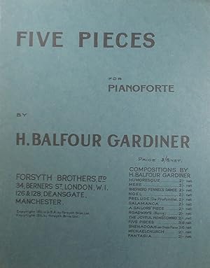 Imagen del vendedor de Five Pieces, For Pianoforte a la venta por Austin Sherlaw-Johnson, Secondhand Music