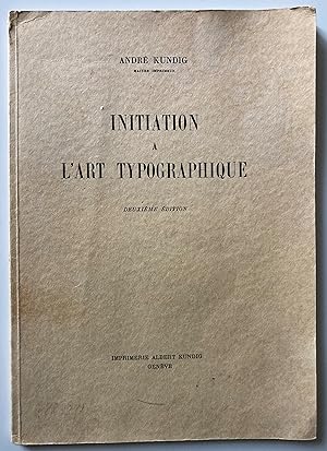 Seller image for Initiation  l'art typographique. for sale by ShepherdsBook