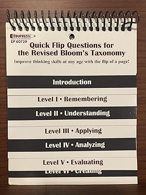 Seller image for Quick Flip Questions for the Revised Bloom's Taxonomy for sale by Rosario Beach Rare Books