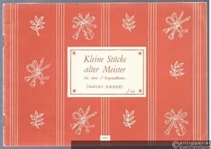Seller image for Kleine Stcke alter Meister fr zwei c''- Sopranflten (= Die bunten Blockflten-Hefte 242). for sale by Antiquariat Bcherstapel