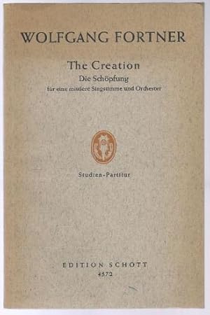 Image du vendeur pour The Creation / Die Schpfung fr eine mittlere Singstimme und Orchester (= Edition Schott, Nr. 4572). Studien-Partitur. mis en vente par Antiquariat Bcherstapel