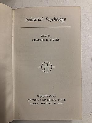 Seller image for Industrial Psychology for sale by B and A books