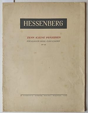 Immagine del venditore per Zehn kleine Prludien fr Klavier oder Clavichord. op 35 (?) Schott 1403.B.S.S. 37175. venduto da Versandantiquariat Kerstin Daras