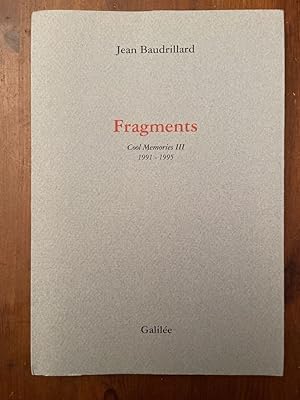 Image du vendeur pour Fragments - Cool memories III 1991-1995 mis en vente par Librairie des Possibles