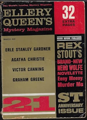 Image du vendeur pour ELLERY QUEEN'S Mystery Magazine: March, Mar. 1962 mis en vente par Books from the Crypt