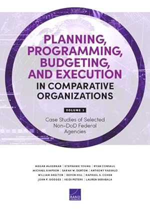 Image du vendeur pour Planning, Programming, Budgeting, and Execution in Comparative Organizations : Case Studies of Selected Non-Dod Federal Agencies mis en vente par GreatBookPrices