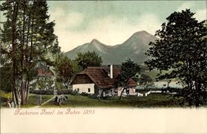 Bild des Verkufers fr Ansichtskarte / Postkarte Faak am See Krnten, Bauernhof auf der Faakersee Insel im Jahre 1893 zum Verkauf von akpool GmbH