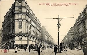 Ansichtskarte / Postkarte Paris XI, Avenue de la République, Rue Oberkampf