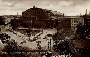 Ansichtskarte / Postkarte Berlin Kreuzberg, Askanischer Platz mit Anhalter Bahnhof