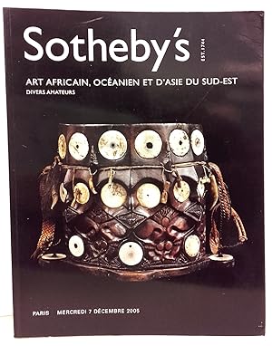 Art africain, océanien et d'Asie du Sud-Est. Divers amateurs. Sotheby's, Paris, 7 décembre 2005.