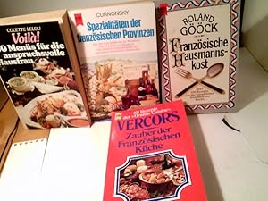 Konvolut: 4 div Koch- und Rezeptbücher der französischen Küche.