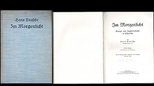 Bild des Verkufers fr Im Morgenlicht - Kriegs- und Jagderlebnisse in Ostafrika - (Originalausgabe 1925) zum Verkauf von Libro-Colonia (Preise inkl. MwSt.)