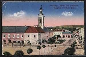 Ansichtskarte Brzezany, Rynek i. ul. Polockich