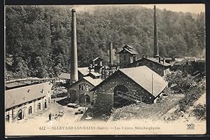 Carte postale Allevard-Les-Bains, Les Usines Métallurgiques