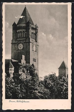 Ansichtskarte Posen, Blick auf den Schlossturm