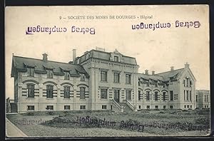 Carte postale Dourges, Société des Mines, Hôpital