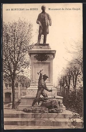 Carte postale Montceau-les-Mines, Monument de Jules Chagot