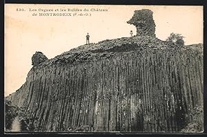 Carte postale Montrodeix, Les Orgues et les Ruines du Château