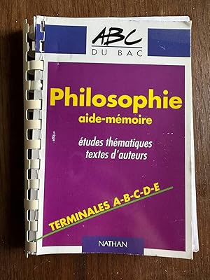 Immagine del venditore per Philosophie Terminales : A B C D E venduto da Dmons et Merveilles