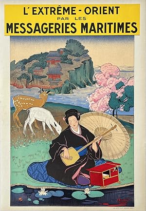 Original Vintage Poster - L'Extrême-Orient par les Messageries Maritimes