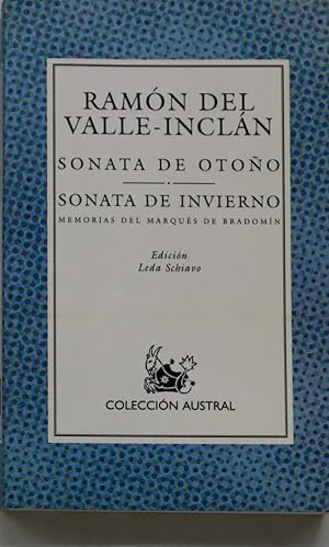 Bild des Verkufers fr Sonata de otoo Sonata de invierno : memorias del Marqus de Bradomn zum Verkauf von Librera Alonso Quijano