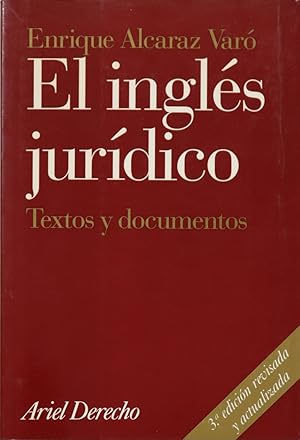 Imagen del vendedor de El ingls jurdico textos y documentos a la venta por Librera Alonso Quijano